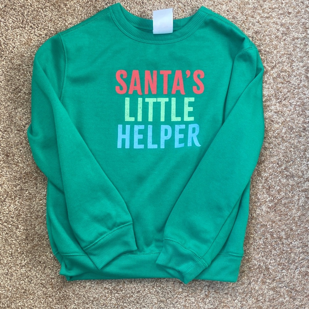 Target Wondershop Christmas Santa’s Little Helper sweatshirt, M/8